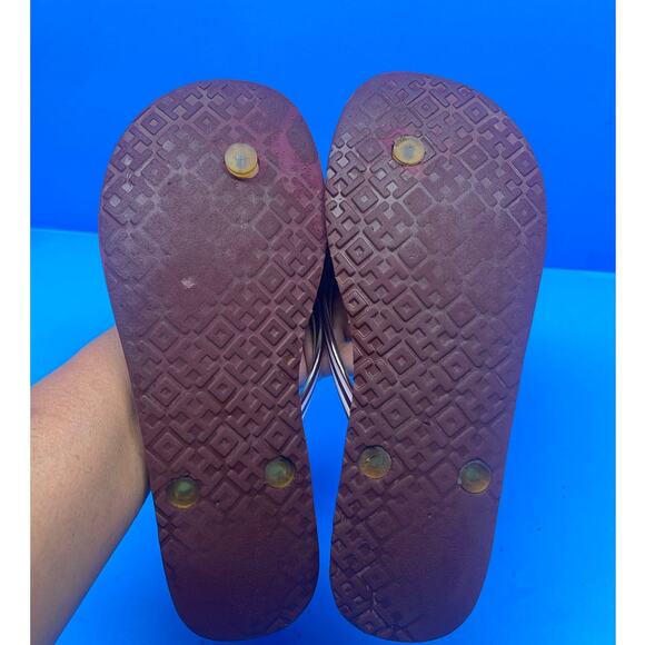 Tori Burch Women Multicolor Flip Flop Sandals 7 Some Fading - Picture 8 of 9